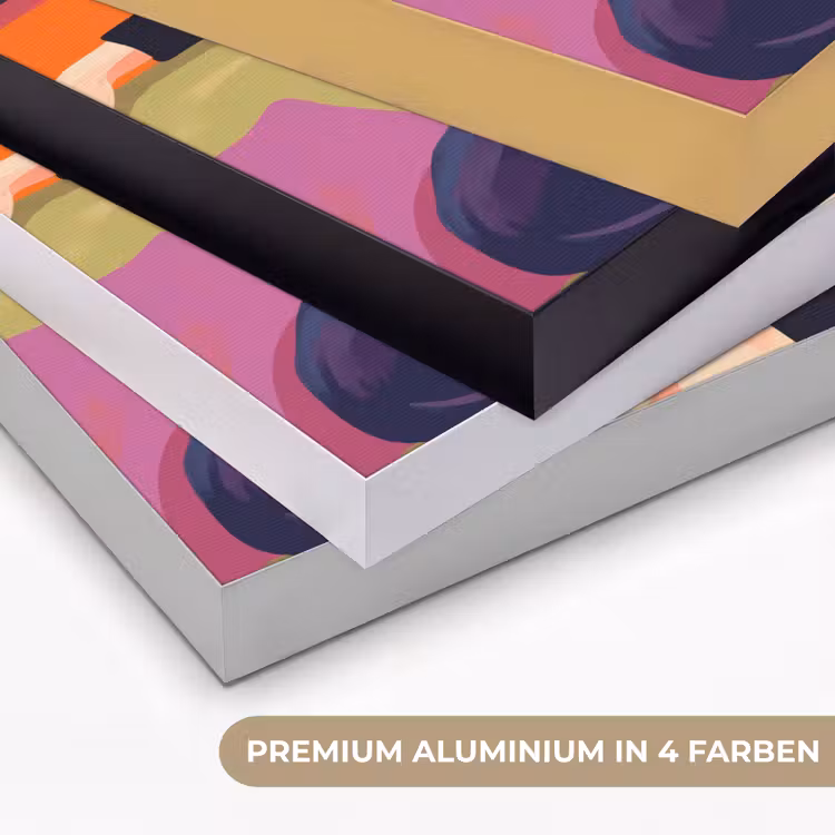 Vrouw - Kat - Interieur - Modern - Kleurrijk Textielframe zwart klein -USP_kleurenDE