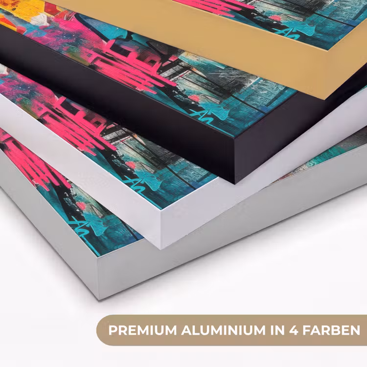 Vrouw - Kauwgom - Graffiti - Neonkleuren Textielframe zwart klein -USP_kleurenDE