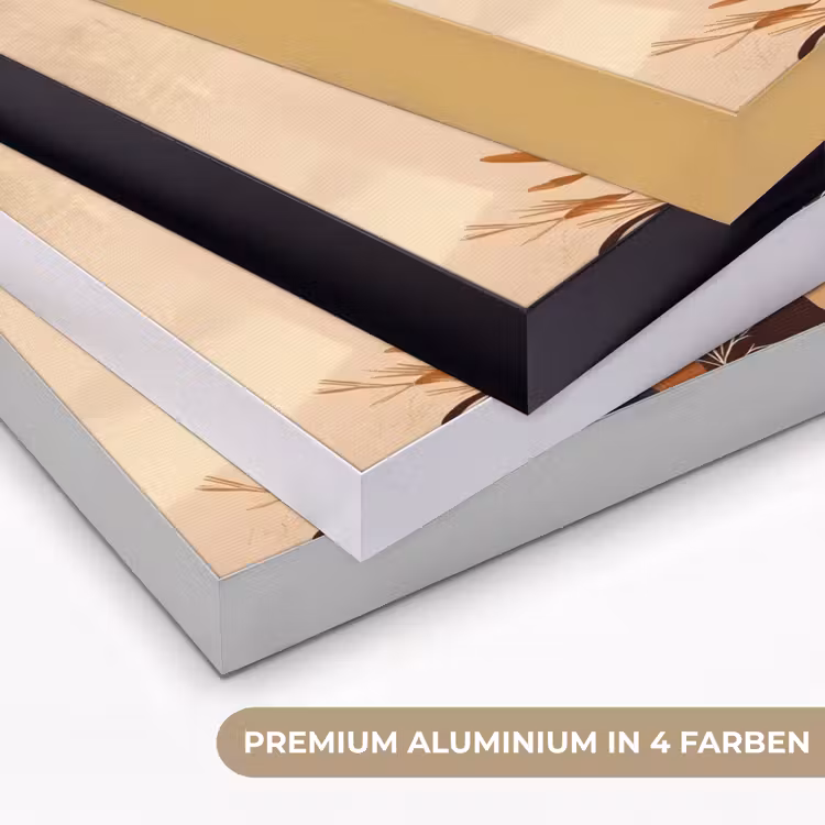 Vrouw - Krullen - Bloemen - Beige Textielframe zwart klein -USP_kleurenDE