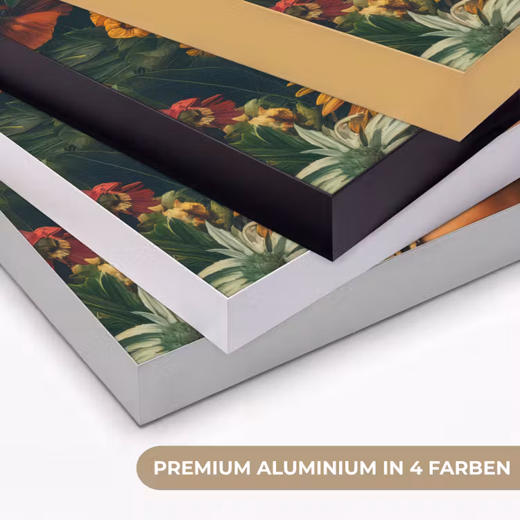 Vrouw - Panterprint - Jungle - Natuur - Luxe Textielframe zwart klein -USP_kleurenDE