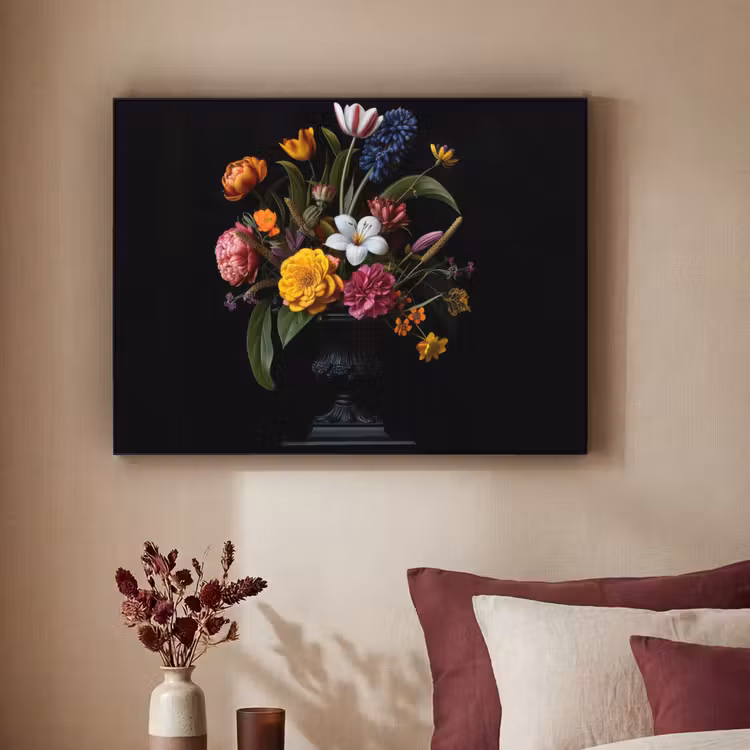 Lente - Bloemen - Klassiek - Vaas Textielframe - compleet frame klein -sfeer1