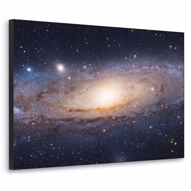 Art Frame - Galaxie – Weltraum – Kosmos - Sterrenstelsel - Ruimte - Kosmos Textielframe zwart klein