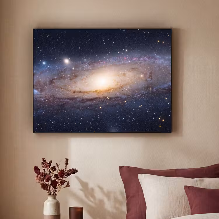 Art Frame - Galaxie – Weltraum – Kosmos - Sterrenstelsel - Ruimte - Kosmos Textielframe zwart klein