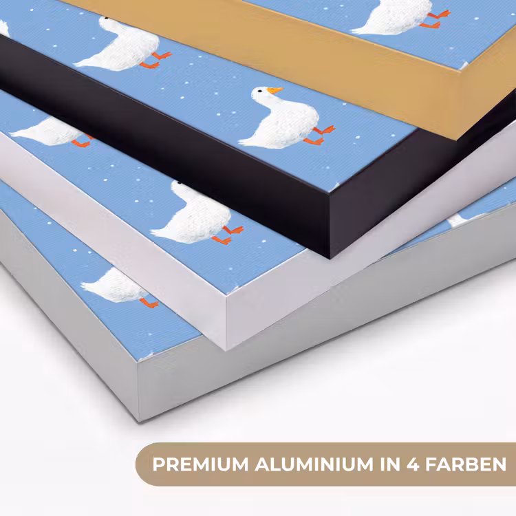 Ganzen - Elegant - Blauw Textielframe zwart klein 947 -USP_kleurenDE