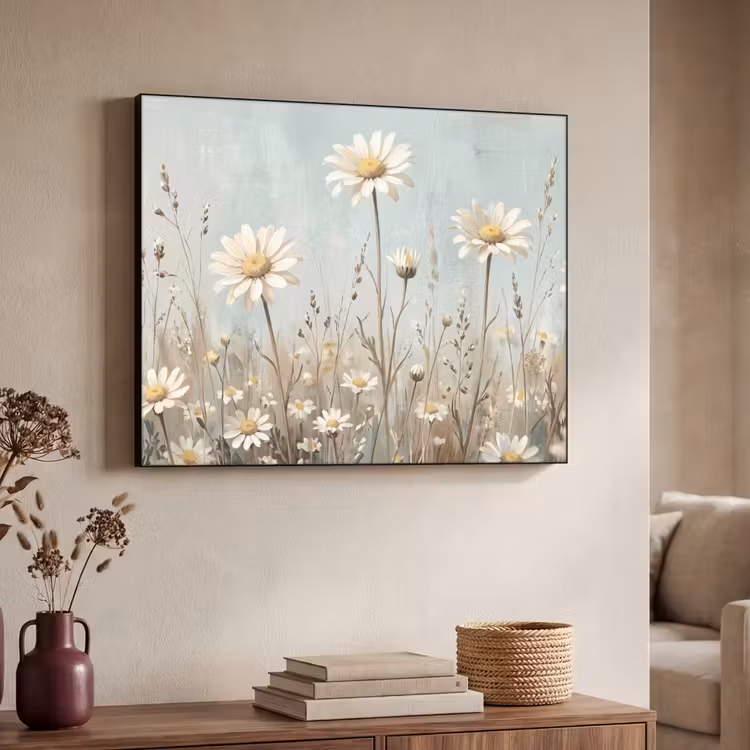 Madelief - Illustratie - Wit Textielframe zwart klein -sfeer3