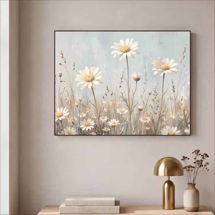 Madelief - Illustratie - Wit Textielframe zwart klein -sfeer2