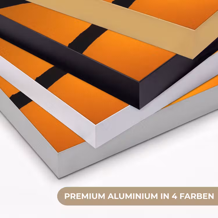 Gier - Tak - Zon - Oranje Textielframe zwart klein -USP_kleurenDE