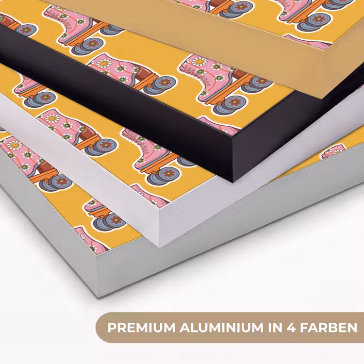 Geel - Rolschaatsen - Patroon Textielframe zwart klein 947 -USP_kleurenDE