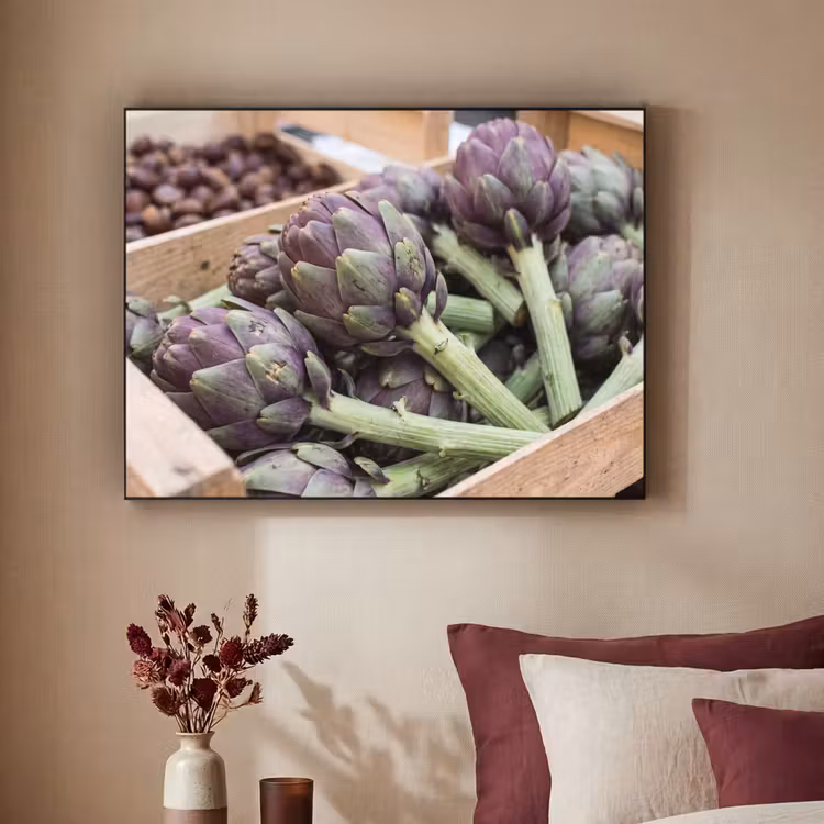 Art Frame - Gemüse – Markt – Frisch - Groenten - Markt - Vers Textielframe zwart klein