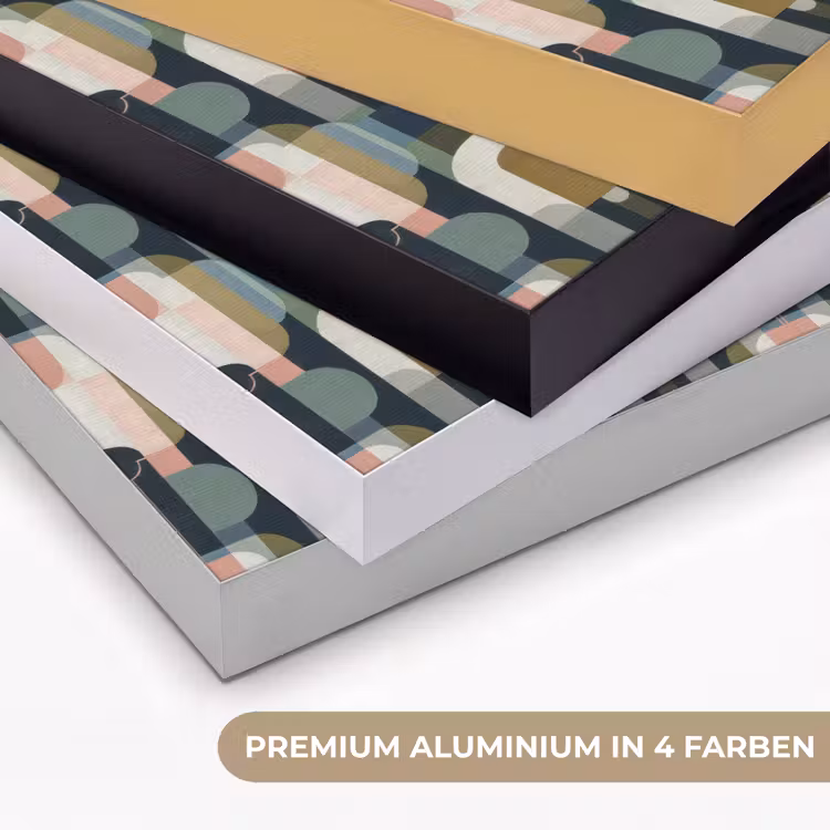 Geografisch - Modern - Kleurrijk Textielframe zwart klein 947 -USP_kleurenDE
