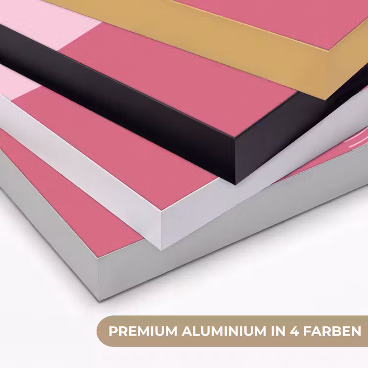 Geometrie - Patroon - Abstract - Roze - Modern Textielframe zwart klein -USP_kleurenDE