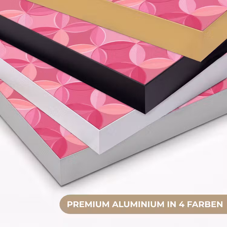 Geometrisch - Mozaïek - Modern - Roze Textielframe zwart klein 947 -USP_kleurenDE