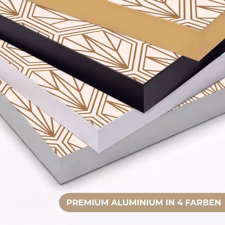 Geometrisch - Patroon - Beige Textielframe zwart klein 947 -USP_kleurenDE