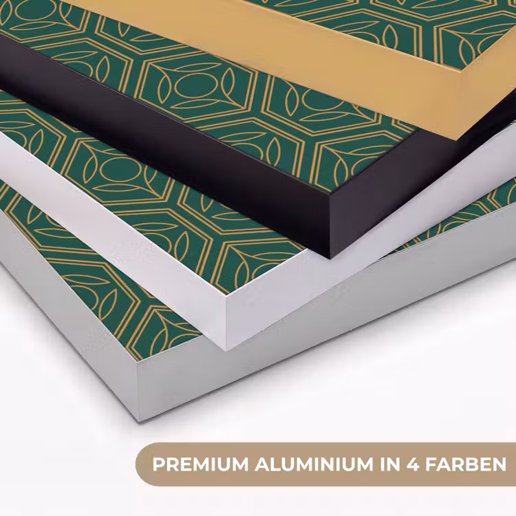 Geometrisch - Patroon - Groen Textielframe zwart klein 947 -USP_kleurenDE