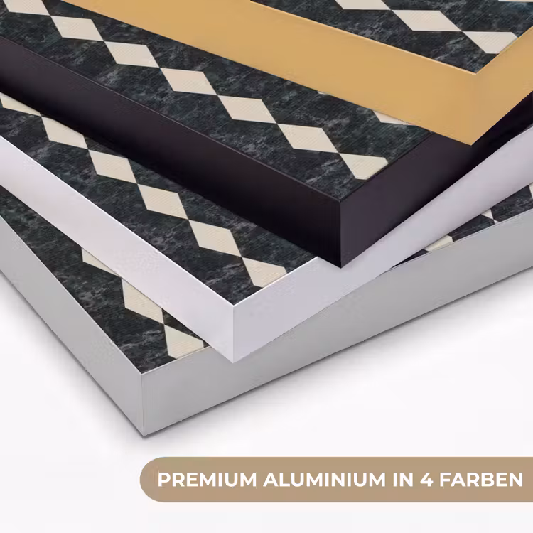 Geometrisch - Patroon - Marmer - Groen Textielframe zwart klein 947 -USP_kleurenDE