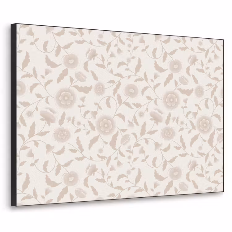 Sierlijk - Bloemen - Beige Textielframe - compleet frame klein 947 -3d