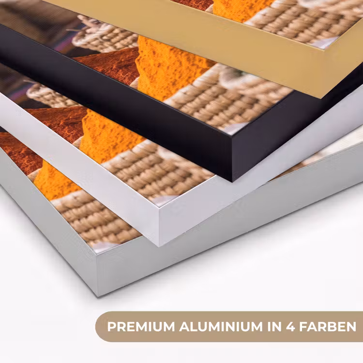 Art Frame - Gewürze – Körbe – Orientalisch - Kruiden - Manden - Oosters Textielframe zwart klein