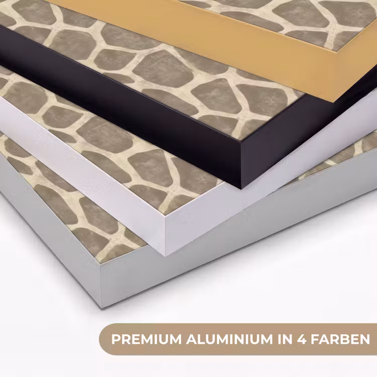 Giraf - Patroon - Beige - Bruin Textielframe zwart klein 947 -USP_kleurenDE