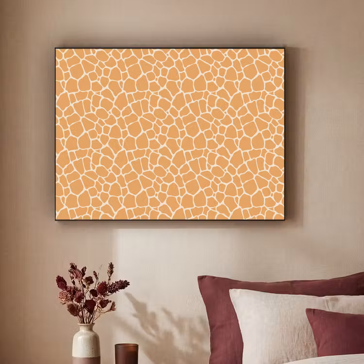 Giraf - Oranje - Patroon Textielframe - compleet frame klein 947 -sfeer1