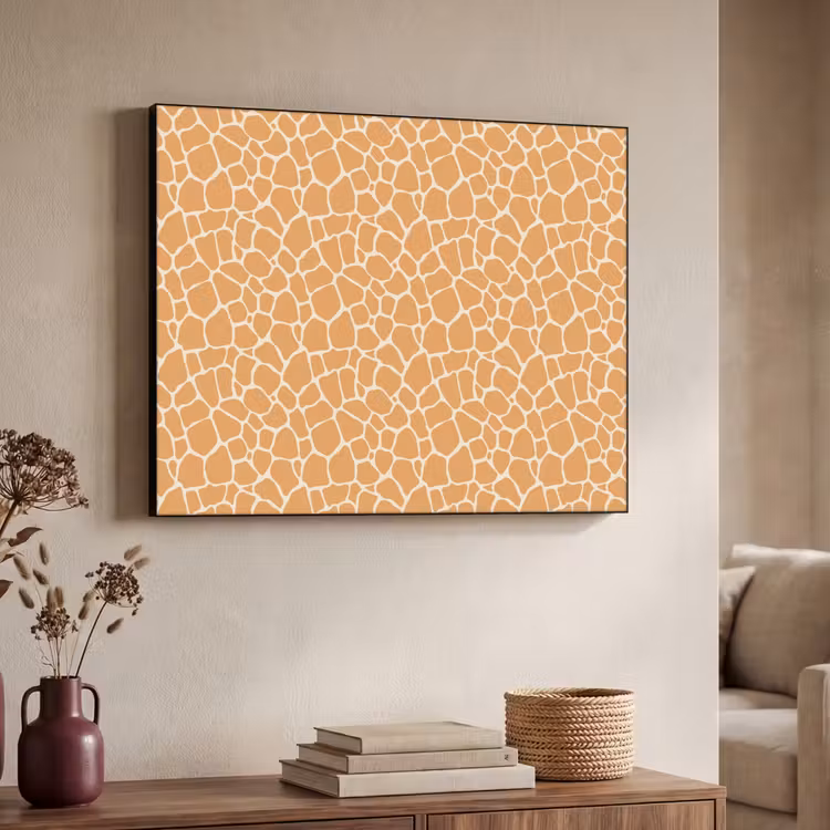 Giraf - Oranje - Patroon Textielframe - compleet frame klein 947 -sfeer3