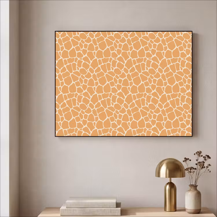 Giraf - Oranje - Patroon Textielframe - compleet frame klein 947 -sfeer2