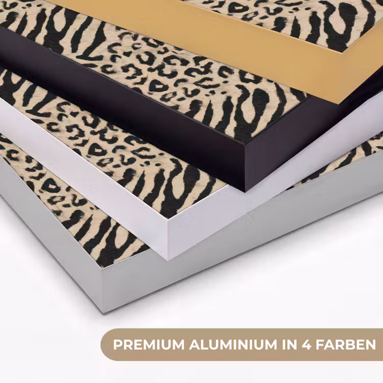 Giraf - Zebra - Motief - Bruin Textielframe zwart klein 947 -USP_kleurenDE