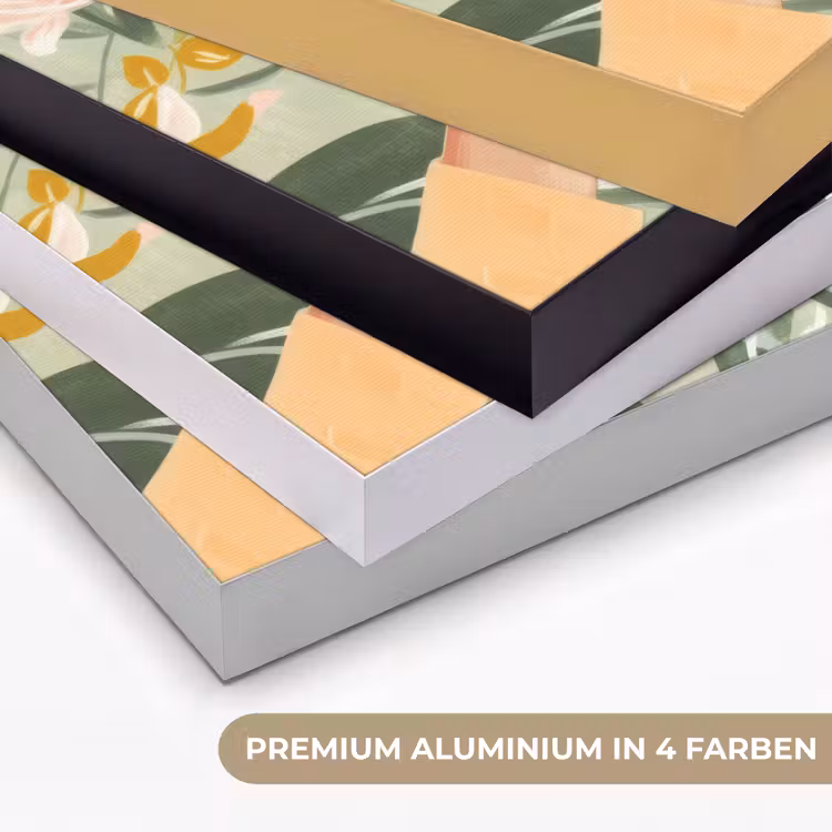 Glazen - Proosten - Bladeren - Groen Textielframe zwart klein -USP_kleurenDE