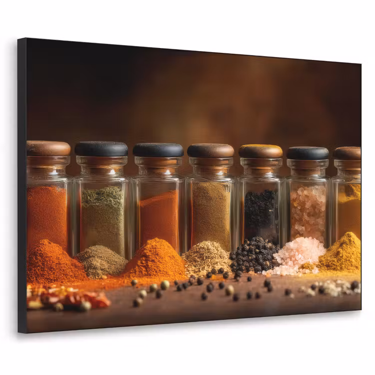 Potjes - Kruiden - Specerijen - Korrels Textielframe - compleet frame klein -3d