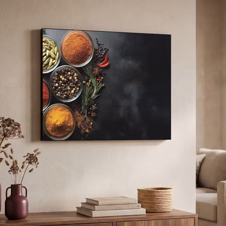 Glazen - Bakjes - Blaadjes - Kruiden Textielframe - compleet frame klein -sfeer3