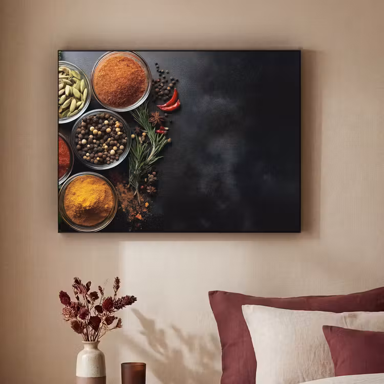 Glazen - Bakjes - Blaadjes - Kruiden Textielframe - compleet frame klein -sfeer1