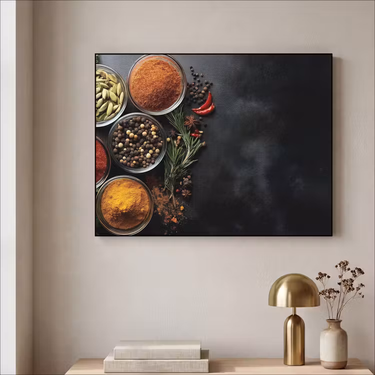 Glazen - Bakjes - Blaadjes - Kruiden Textielframe - compleet frame klein -sfeer2