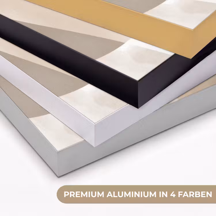 Vloeiende vlakken - Harmonieus - Golvend Textielframe zwart klein -USP_kleurenDE