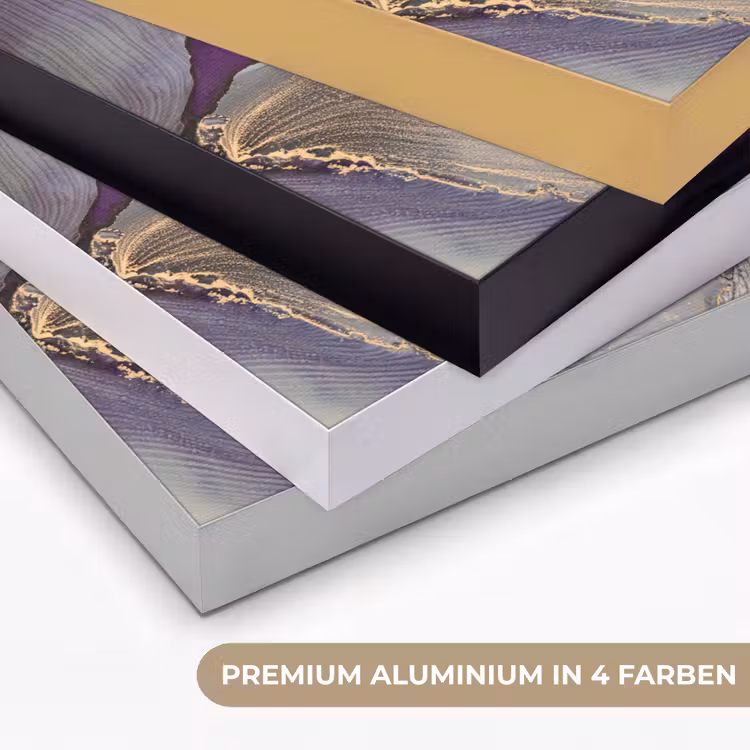 Goud - Paars - Marmer Textielframe zwart klein -USP_kleurenDE