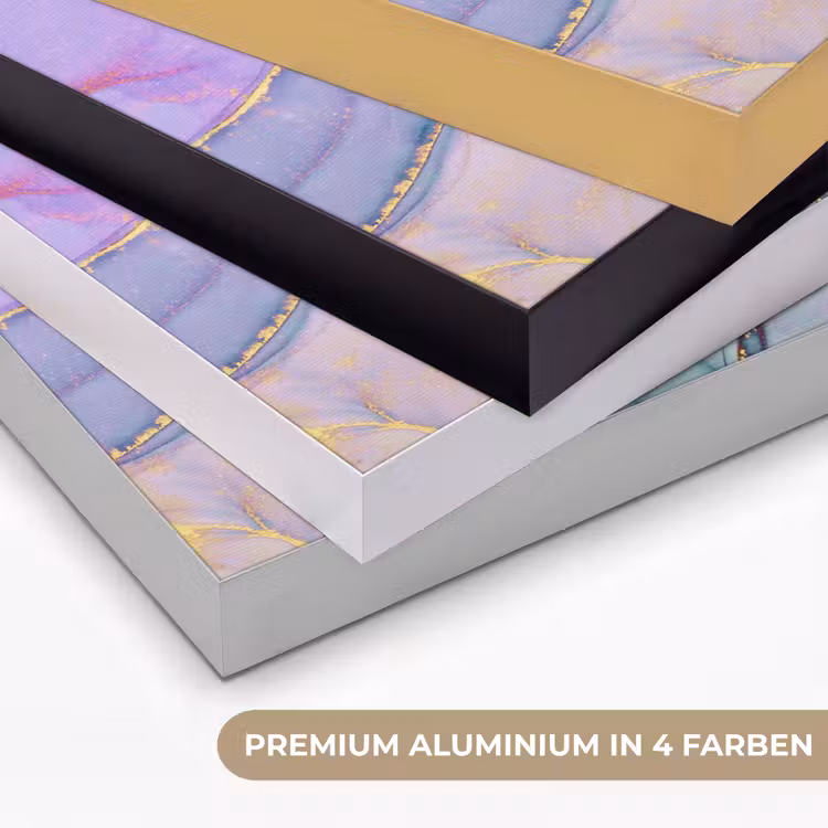 Goud - Marmer - Paars Textielframe zwart klein -USP_kleurenDE