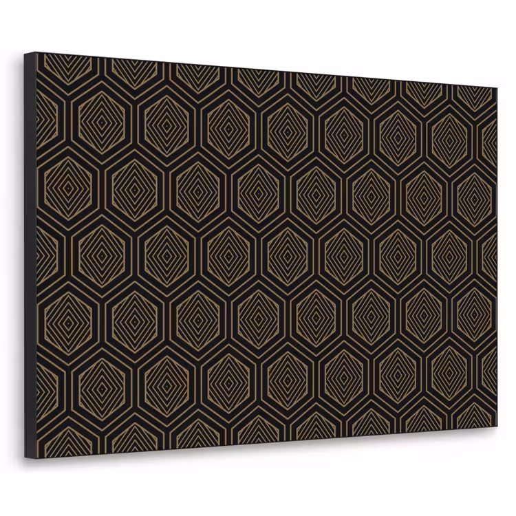 Goud - Zwart - Tunnel Textielframe zwart klein 947 -3d