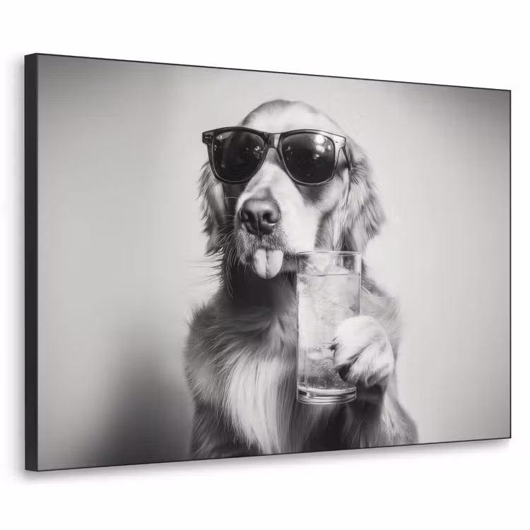Golden retriever - Hond - Zonnebril - Gkas Textielframe - compleet frame klein -3d