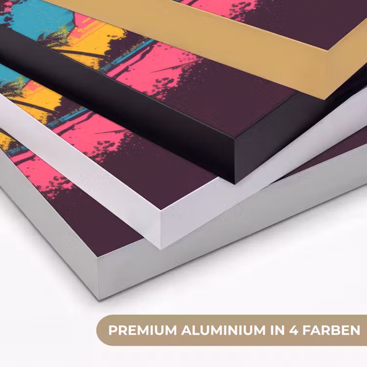 Golf - Kleurrijk - Zon - Palmbomen Textielframe zwart klein -USP_kleurenDE