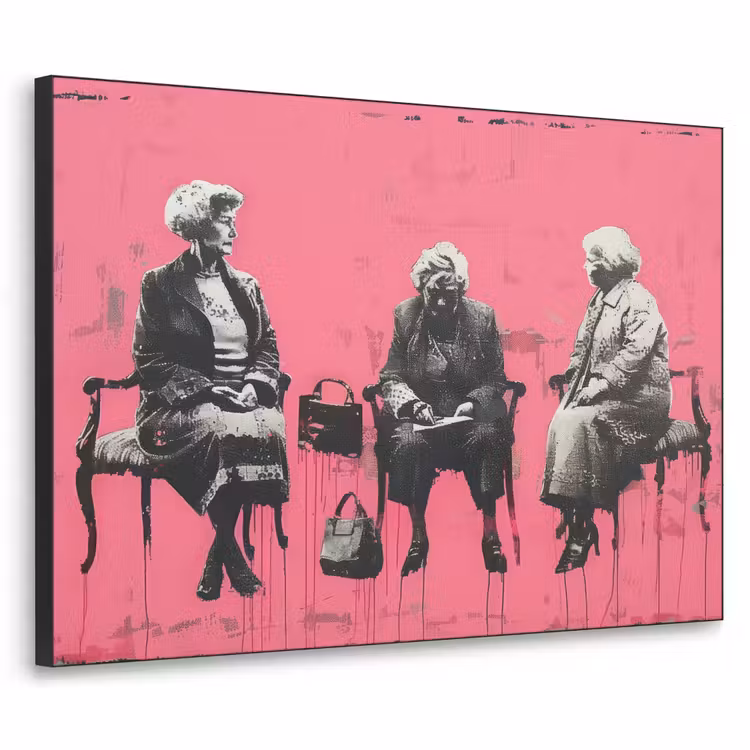 Graffiti - Roze - Street art - Vrouwen Textielframe - compleet frame klein -3d