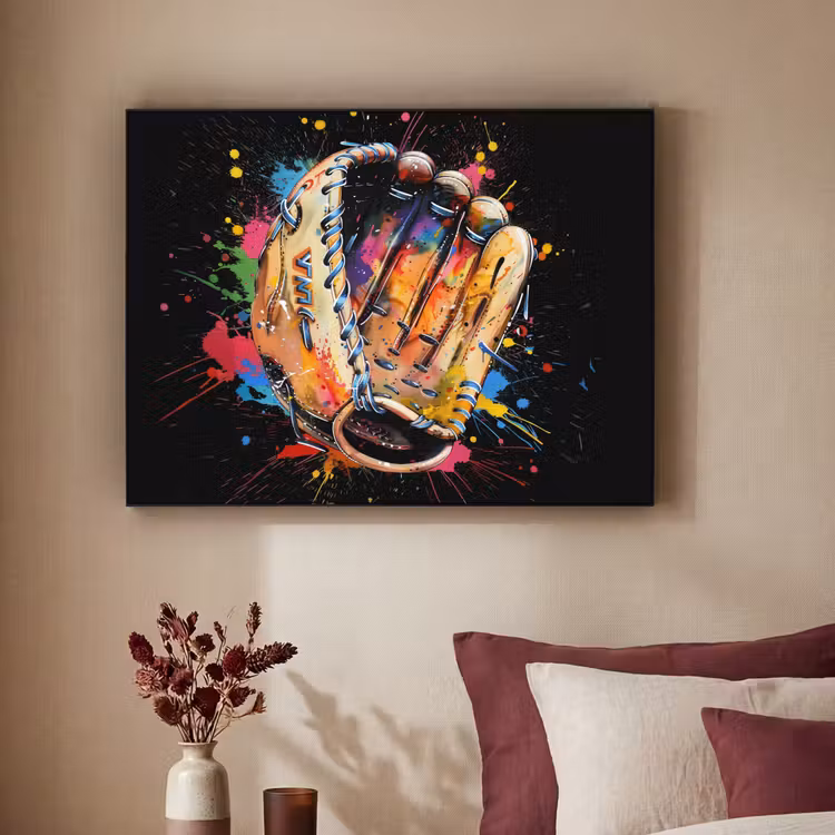 Graffiti - Sport - Baseball - Honkbal Textielframe - compleet frame klein -sfeer1