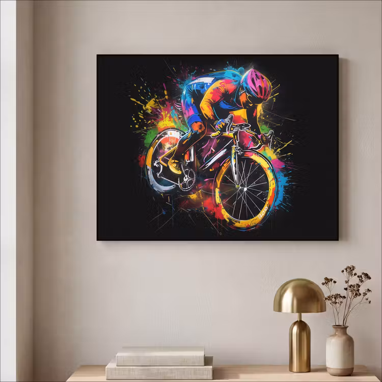 Graffiti - Sport - Wielrennen - Fiets Textielframe - compleet frame klein -sfeer2