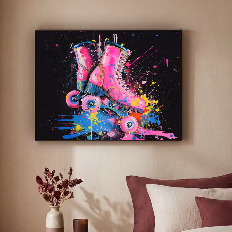 Graffiti - Sport - Rolschaatsen - Skating Textielframe - compleet frame klein -sfeer1