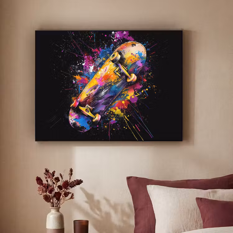 Graffiti - Sport - Skateboard - Skate Textielframe - compleet frame klein -sfeer1