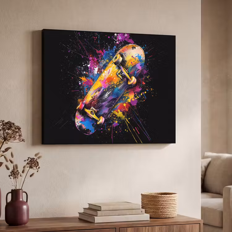Graffiti - Sport - Skateboard - Skate Textielframe - compleet frame klein -sfeer3