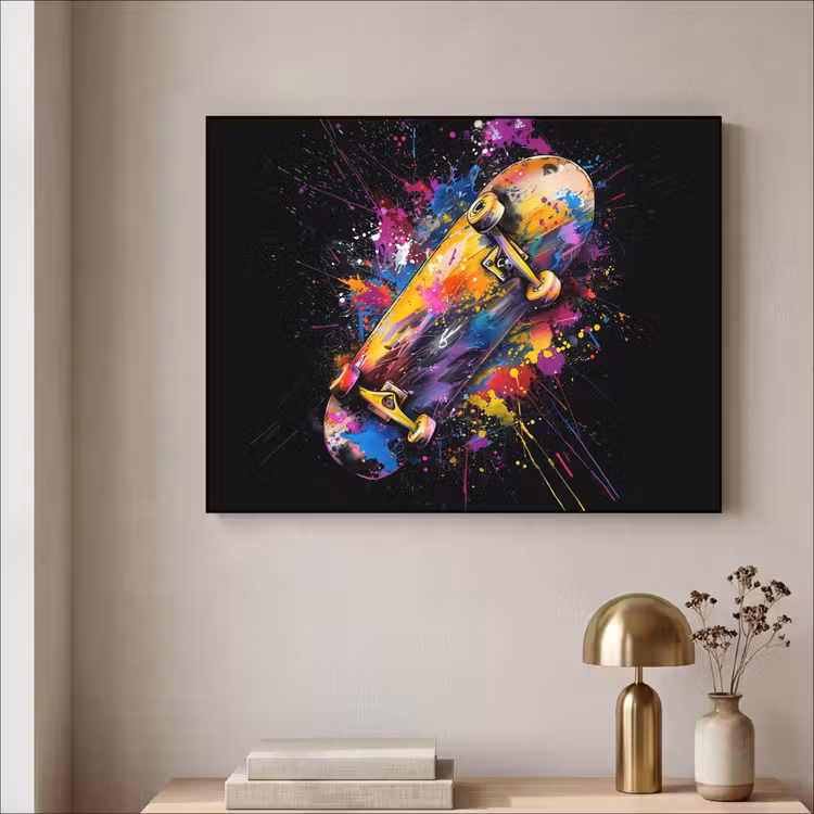 Graffiti - Sport - Skateboard - Skate Textielframe - compleet frame klein -sfeer2