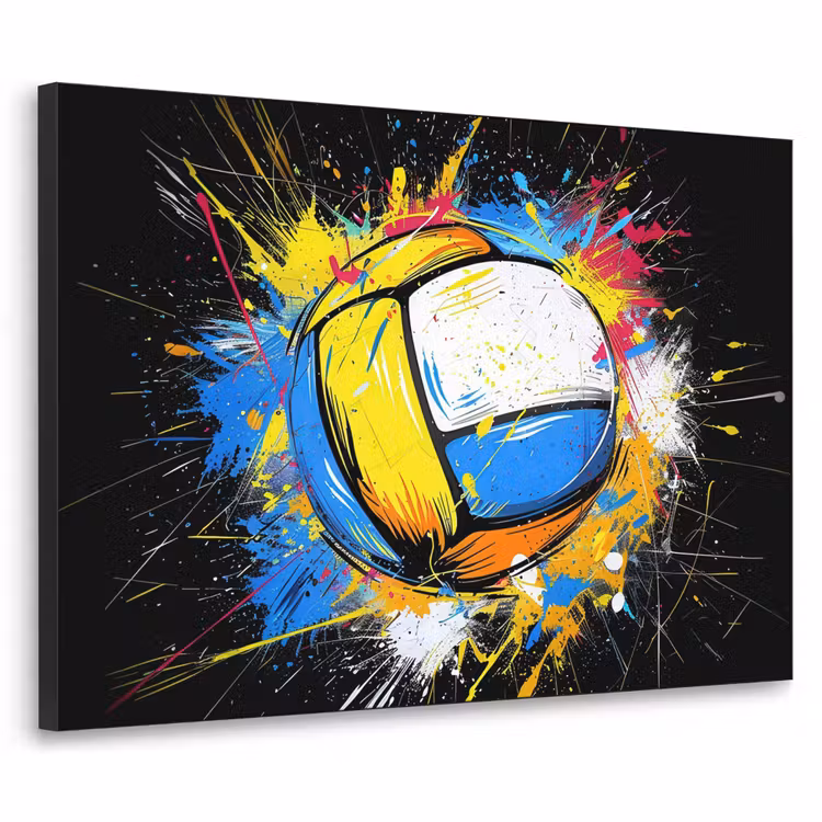 Graffiti - Sport - Volleybal - Bal Textielframe - compleet frame klein -3d
