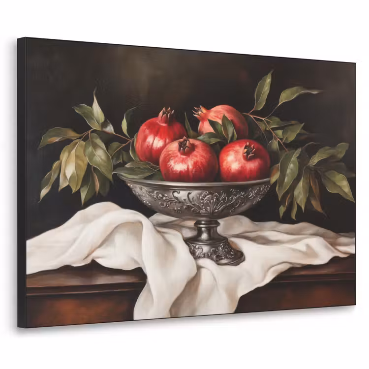 Granaatappels - Klassiek - Vintage Textielframe - compleet frame klein -3d