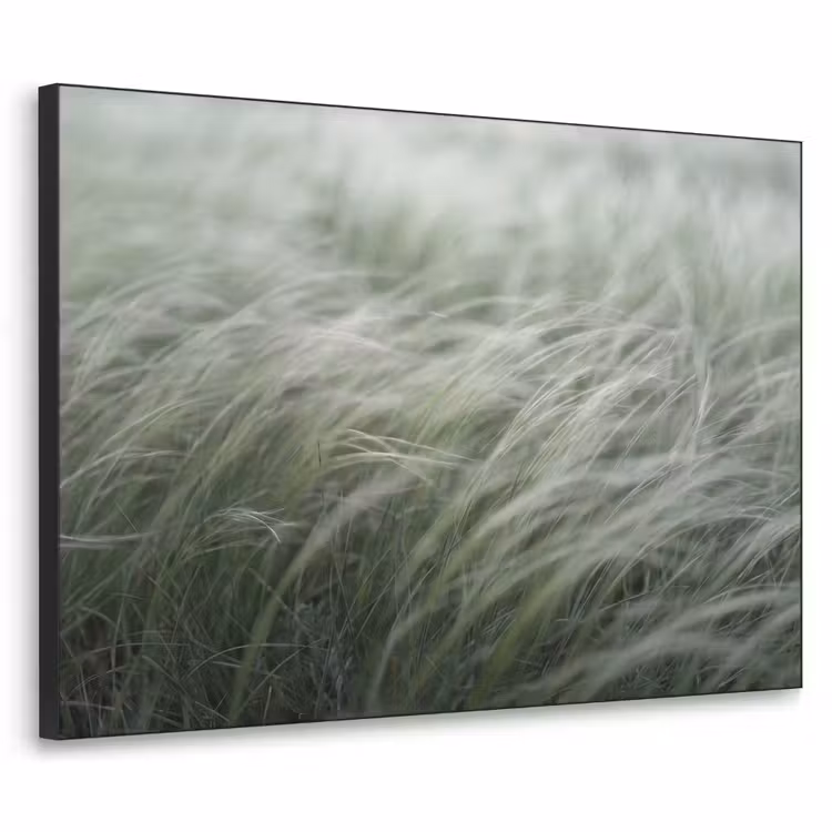 Gras - Wazig - Natuur - Groen - Zacht Textielframe zwart klein -3d