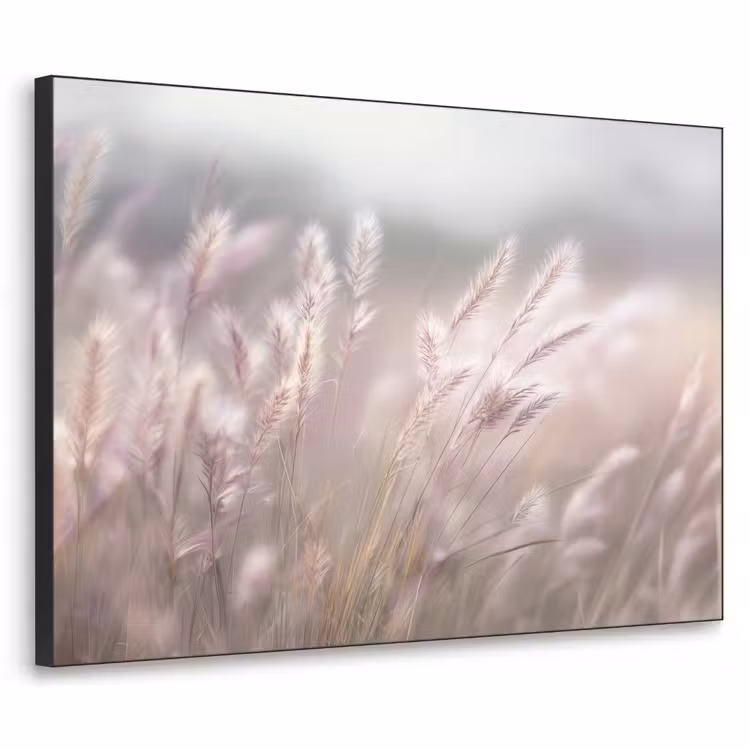 Graspluimen - Wind - Beige - Mistig Textielframe - compleet frame klein -3d