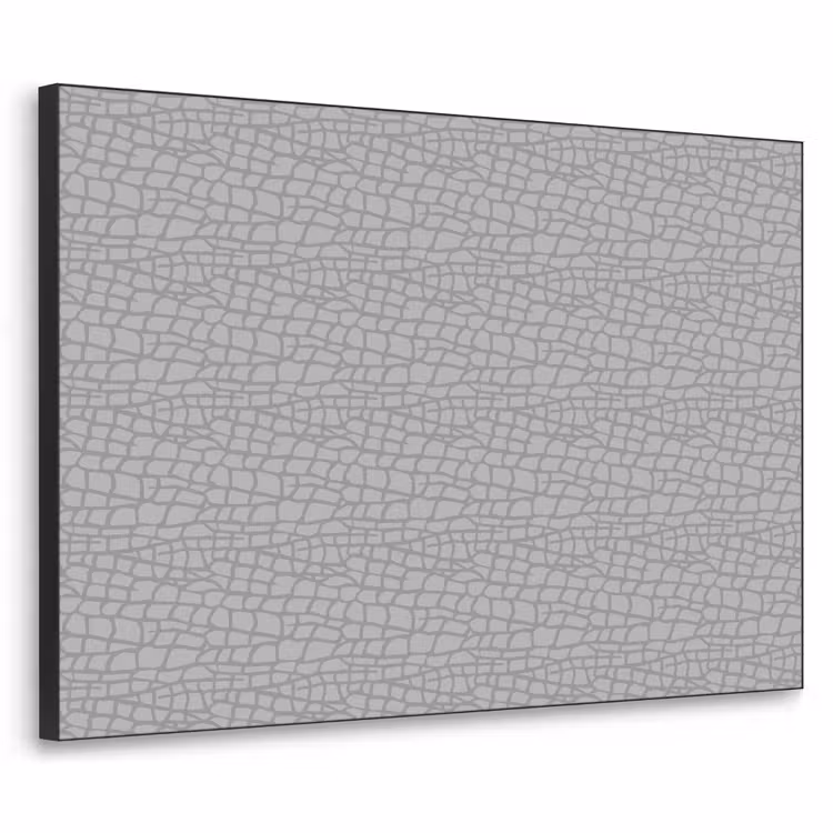 Grijs - Reptiel - Dier - Patroon Textielframe zwart klein 947 -3d