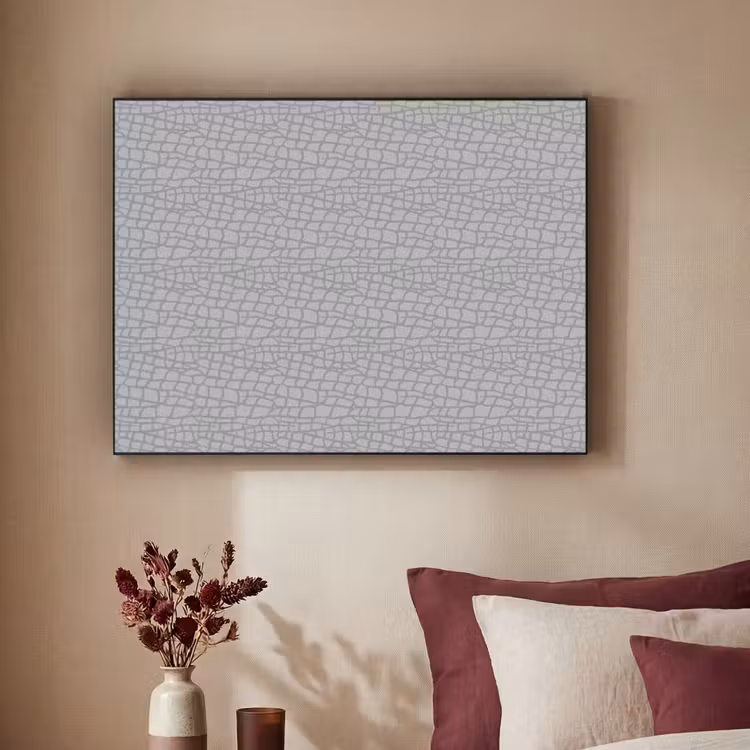 Grijs - Reptiel - Dier - Patroon Textielframe zwart klein 947 -sfeer1